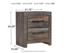 Load image into Gallery viewer, Drystan - Two Drawer Night Stand - Brown / Beige