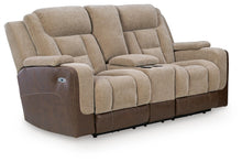 Load image into Gallery viewer, Mixed Motion - Power Reclining Loveseat With Console / Adjustable Headrest
