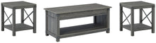 Load image into Gallery viewer, Freedan - 3 Pc. - Coffee Table, 2 End Tables - Grayish Brown