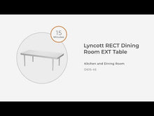 Load and play video in Gallery viewer, Lyncott - Rectangular Dining Room Extension Table - Brown
