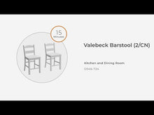 Load and play video in Gallery viewer, Valebeck - Barstool (Set of 2) - Black / Brown