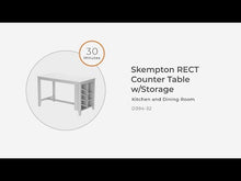 Load and play video in Gallery viewer, Skempton - Rectangular Counter Table With Storage - White