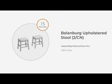 Load and play video in Gallery viewer, Bolanburg - Upholstered Stool (Set of 2) - Beige