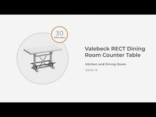 Load and play video in Gallery viewer, Valebeck - Rectangular Dining Room Counter Table - White / Brown