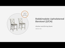 Load and play video in Gallery viewer, Robbinsdale - Upholstered Barstool (Set of 2) - Antique White