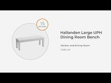 Load and play video in Gallery viewer, Hallanden - Large UPH Dining Room Bench - Black / Gray
