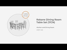Load and play video in Gallery viewer, Rokane - Dining Room Table Set (Set of 7) - Brown