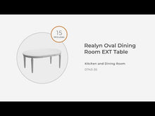 Load and play video in Gallery viewer, Realyn - Oval Dining Room Extension Table - Chipped White