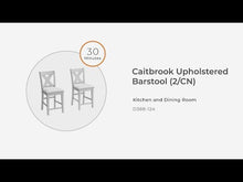Load and play video in Gallery viewer, Caitbrook - Upholstered Barstool (Set of 2) - Gray