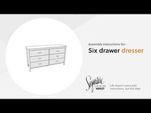 Load and play video in Gallery viewer, Cabinella - Six Drawer Dresser - Tan