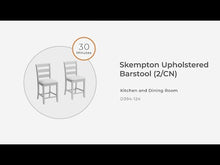 Load and play video in Gallery viewer, Skempton - Upholstered Barstool (Set of 2) - White