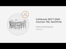 Load and play video in Gallery viewer, Caitbrook - Rect Drm Counter Table Set (Set of 7) - Gray