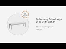 Load and play video in Gallery viewer, Bolanburg - Extra Large UPH DRM Bench - Brown / Beige