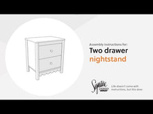Load and play video in Gallery viewer, Hallityn - Two Drawer Night Stand - White
