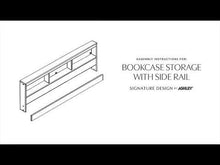 Load and play video in Gallery viewer, Piperton - Bookcase Storage Bed