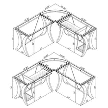 Load image into Gallery viewer, 3 PC COMPUTER DESK SET 800446