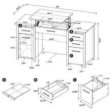 Load image into Gallery viewer, DYLAN LIFT TOP OFFICE DESK 801576