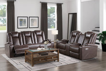 Load image into Gallery viewer, Power Double Reclining Sofa 9366DB-3PWH