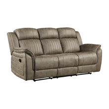 Load image into Gallery viewer, Centeroak Collection Double Reclining Sofa 9479BRG-3