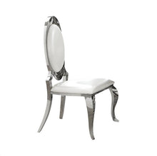 Load image into Gallery viewer, Antoine Oval Back Side Chairs Cream and Chrome (Set of 2)