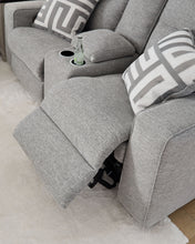 Load image into Gallery viewer, Biscoe - Power Reclining Loveseat With Console /Adj Headrest - Pewter

