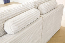 Load image into Gallery viewer, Fannin - 4-Piece Sectional With Ottoman - Ivory
