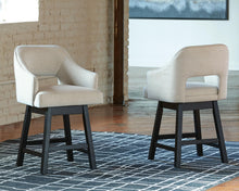 Load image into Gallery viewer, Tallenger - Upholstered Swivel Barstool (Set of 2)
