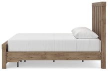 Load image into Gallery viewer, Oliandon - 3 Pc. - Queen Panel Storage Bed, Dresser And Mirror - Light Brown
