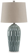 Load image into Gallery viewer, Hadbury - Ceramic Table Lamp (Set of 2) - Pale Blue / Teal
