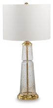 Load image into Gallery viewer, Bakersboro - Glass Table Lamp - Clear / Gold Finish
