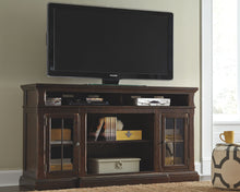 Load image into Gallery viewer, Roddinton - XL TV Stand w/Fireplace Option - Dark Brown
