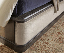 Load image into Gallery viewer, Wickenger - King Upholstered Panel Bed - Dark Brown
