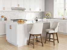 Load image into Gallery viewer, Cabalynn - Upholstered Swivel Barstool (Set of 2) - Oatmeal / Light Brown
