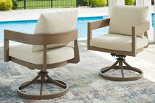 Load image into Gallery viewer, Serene Bay - Swivel Chair With Cushion (Set of 2) - Dark Brown / White
