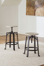 Load image into Gallery viewer, Karisslyn - Swivel Stool (Set of 2) - Whitewash / Black
