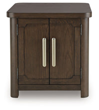Load image into Gallery viewer, Breckington - Rectangular 2-door End Table - Dark Brown
