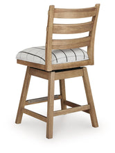 Load image into Gallery viewer, Ridgester - Upholstered Swivel Barstool (Set of 2) - Light Brown
