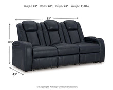 Load image into Gallery viewer, Fyne-dyme - Power Reclining Sofa With Adj Headrest

