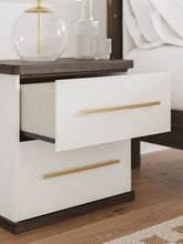 Load image into Gallery viewer, Kendanport - Two Drawer Night Stand - Brown / White
