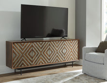 Load image into Gallery viewer, Dreggan - Accent Cabinet - Brown / Gold Finish
