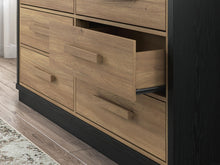 Load image into Gallery viewer, Kozmour - Six Drawer Dresser - Black / Brown
