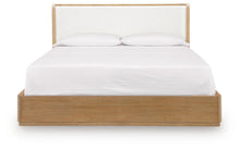 Load image into Gallery viewer, Pamaria - King Upholstered Bed - Light Brown
