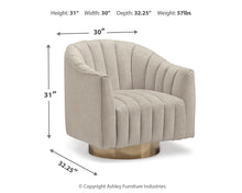 Load image into Gallery viewer, Penzlin - Swivel Accent Chair - Pearl
