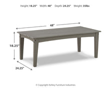 Load image into Gallery viewer, Visola - Rectangular Cocktail Table - Gray
