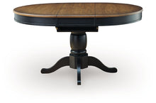 Load image into Gallery viewer, Clorazi - Oval Dining Room Butterfly Extension Table - Black / Brown
