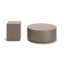 Load image into Gallery viewer, Midnight Mountain - Round Fire Pit With Tank Cover - Light Brown
