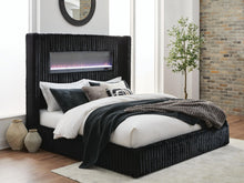 Load image into Gallery viewer, Tayleena - Upholstered Bed With Fireplace And Wireless Audio
