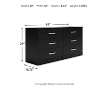 Load image into Gallery viewer, Finch - Six Drawer Dresser - 29'' Height - Black
