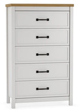 Load image into Gallery viewer, Kerisden - Five Drawer Chest - White / Brown
