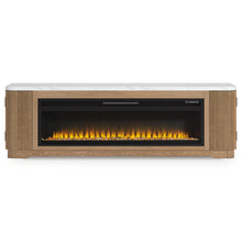 Load image into Gallery viewer, Camdill - 80" TV Stand With Electric Fireplace - Light Brown
